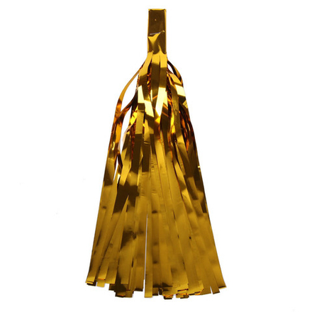 Гирлянда Тассел (помпон кисточка) фольга, Золото, 35*12,5 см, 10 листов.