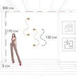 Настенный светодиодный светильник Loft It Thread 10388W BRASS