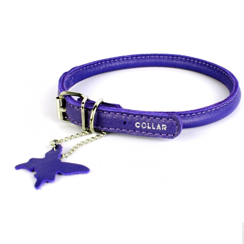 Ошейник &quot;CoLLaR GLAMOUR&quot; круглый для длинношерстных собак (ширина 9мм, длина 20-25см) фиолетовый