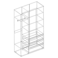 Шкаф 3-ств с 3 ящиками "МС СТИЛ"