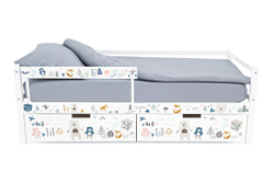 Детская кровать тахта Бельмарко Svogen белый мишки