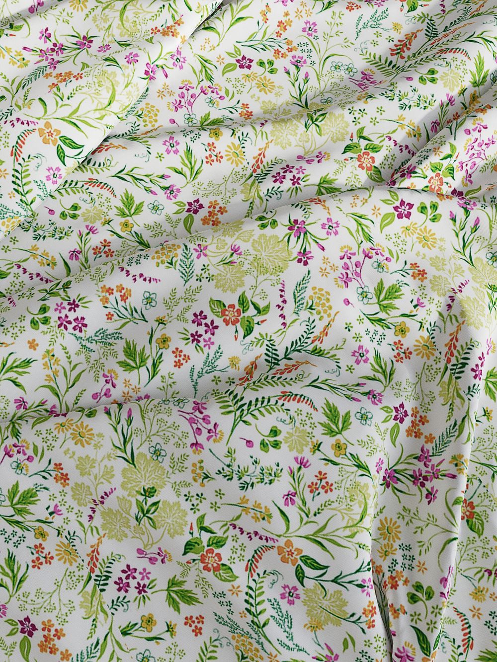 Постельное белье бязь Сказка "Полевые цветы" 2-спальное Наволочка 50х70 см 2 шт Простынь на резинке 160x200 см Пододеяльник 175x215 см