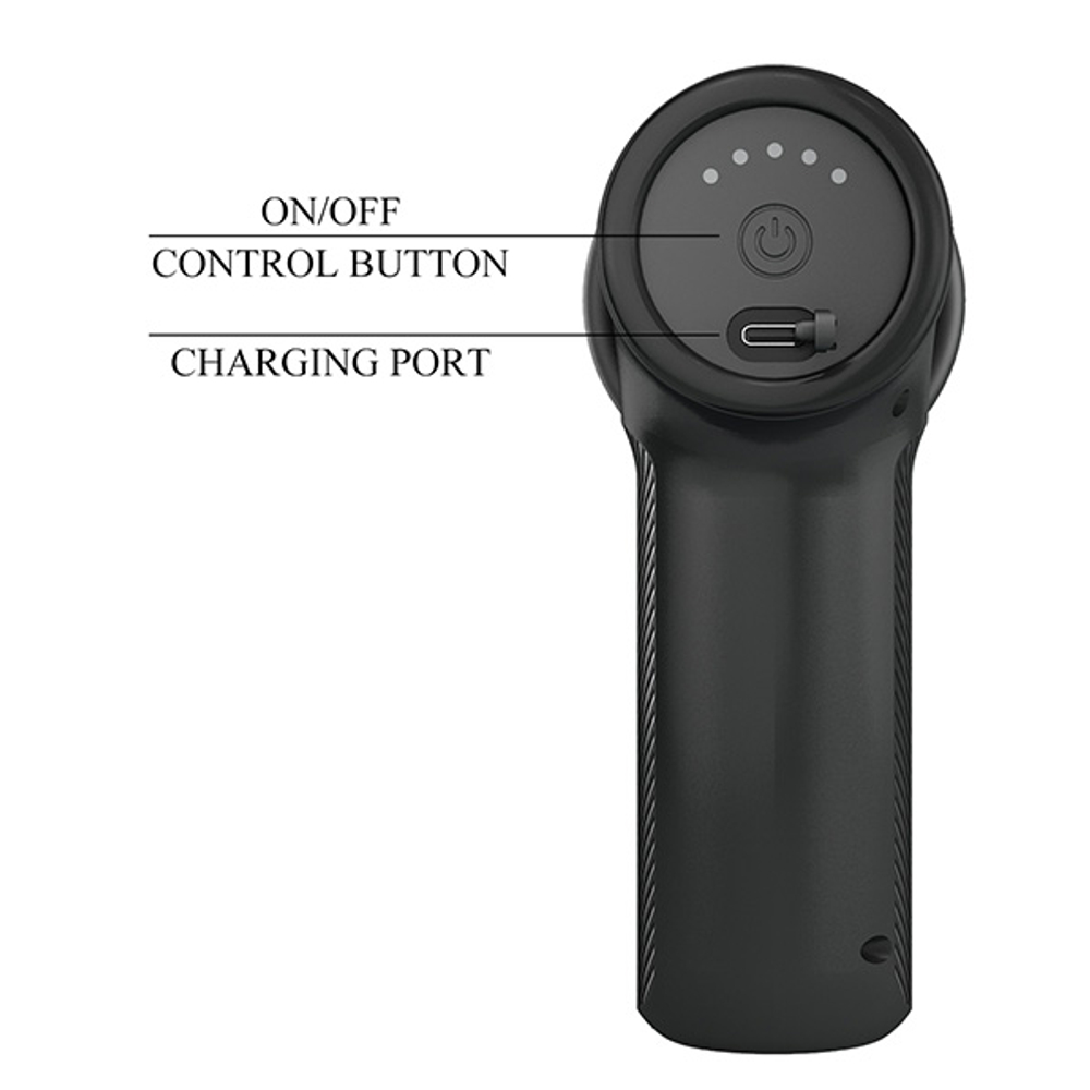 Вибромассажёр с поступательными движениями Pretty Love DJ Doctor Thrusting Super Powerful Gun Massage Black BW-055029