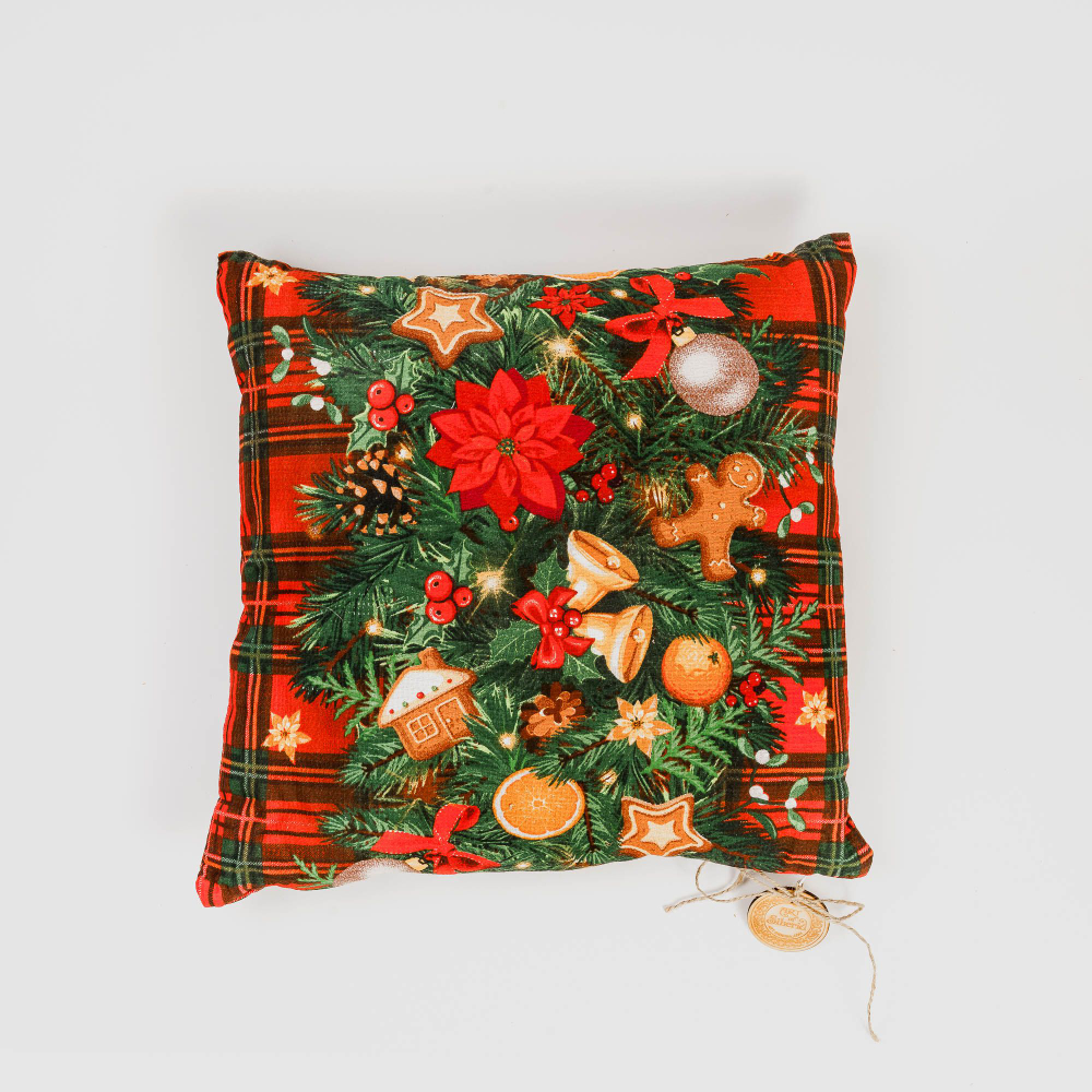 Подушка с наполнителем из кедровой стружки "Новогодняя"