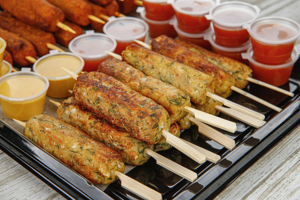 Сет постных кебабов и наггетсов