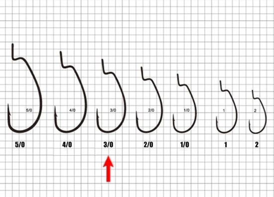 Офсетный крючок с широким загибом