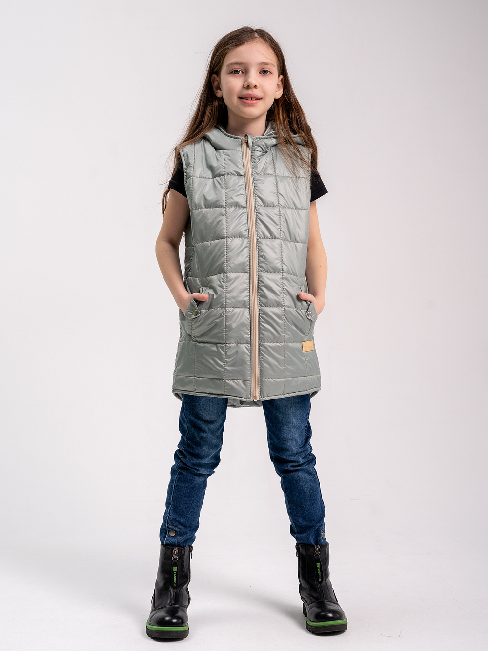 Жилет для девочки "Хит" ментол