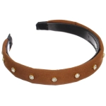 Ободок для волос «МАРЦИПАН», леона, ширина 2,5см, микс 6 цветов ( в пакете с подвесом)