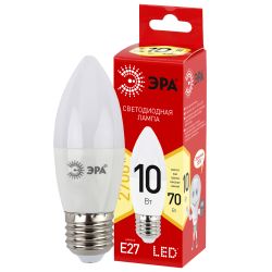 Лампа светодиодная ЭРА RED LINE LED B35-10W-827-E27 R 10Вт свеча теплый белый свет Е27 | Лампы cветодиодные Свеча (B/C)
