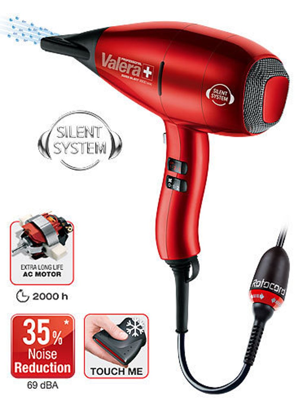 Профессиональный фен Valera Swiss Silent 9500 Ionic Rotocord (SX 9500Y RC) - 2