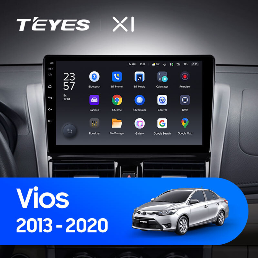 Teyes X1 10.2" для Toyota Vios 2013-2020