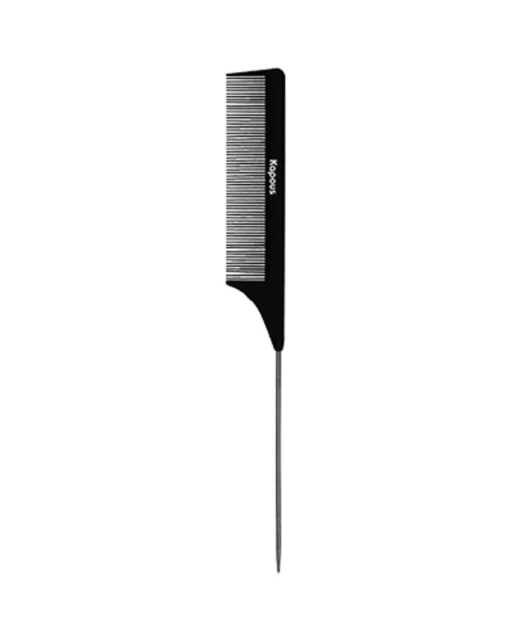 Kapous Professional Расческа парикмахерская Carbon Fiber, с металлическим хвостиком, 231*27 мм