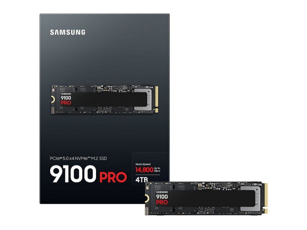SSD накопитель Samsung 9100 PRO 4ТБ, M.2 2280, PCIe 5.0 x4, NVMe [MZ-VAP4T0BW]