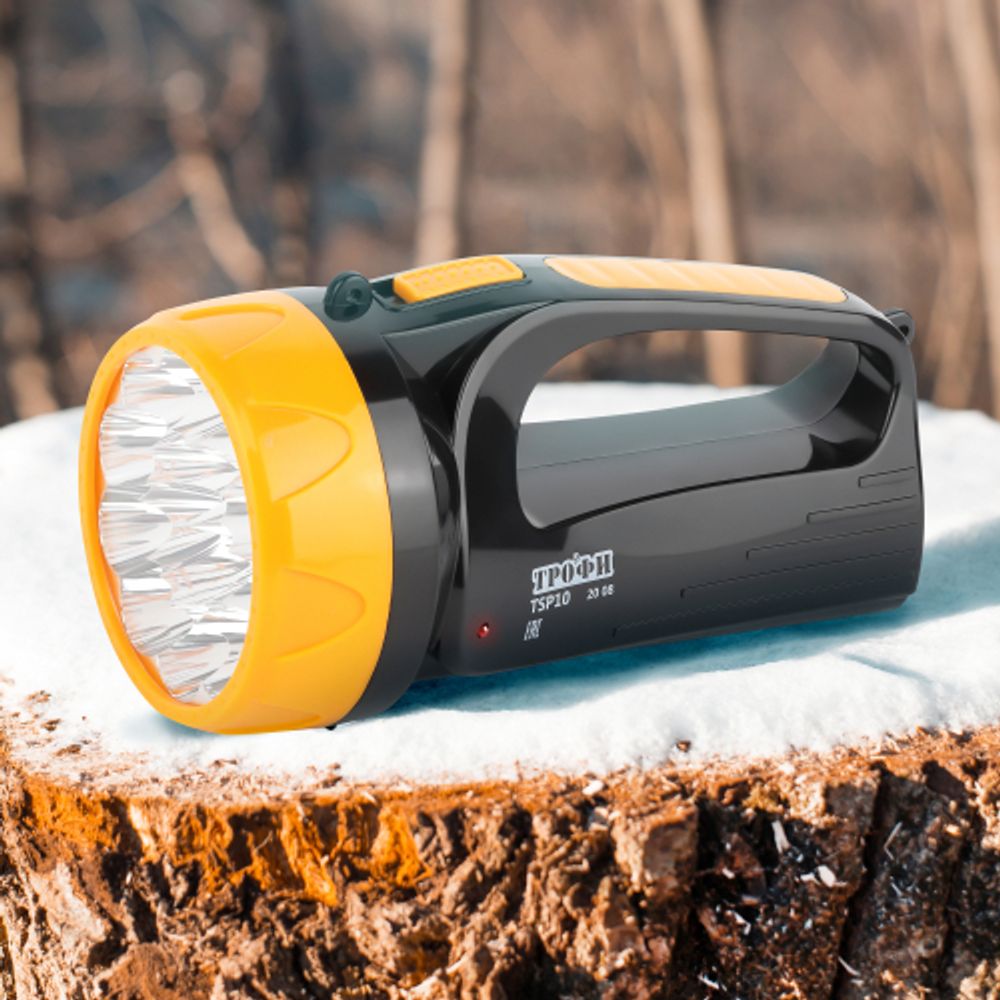 Светодиодный фонарь Трофи TSP10 прожекторный аккумуляторный 2 режима со встроенной зарядкой