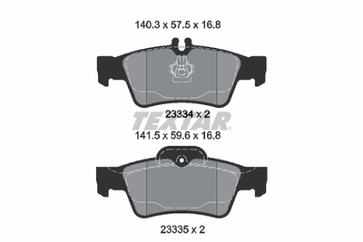 TEXTAR - 2333403-TET - Brake Pad Set, disc brake