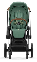Коляска Cybex Priam IV Chrome Brown complete Aton S2 Hibiscus Red Base One 4 в 1 Leaf Green