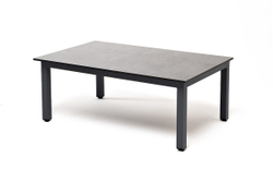"Канны" журнальный столик из HPL 90х60, H40, каркас серый (RAL 7024), цвет столешницы "серый гранит"