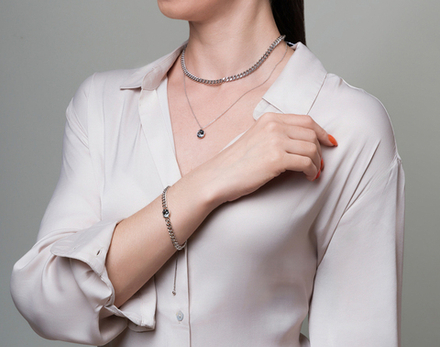 Браслет Fiore Luna Silver Night C2309SW-B05.3 BW/S