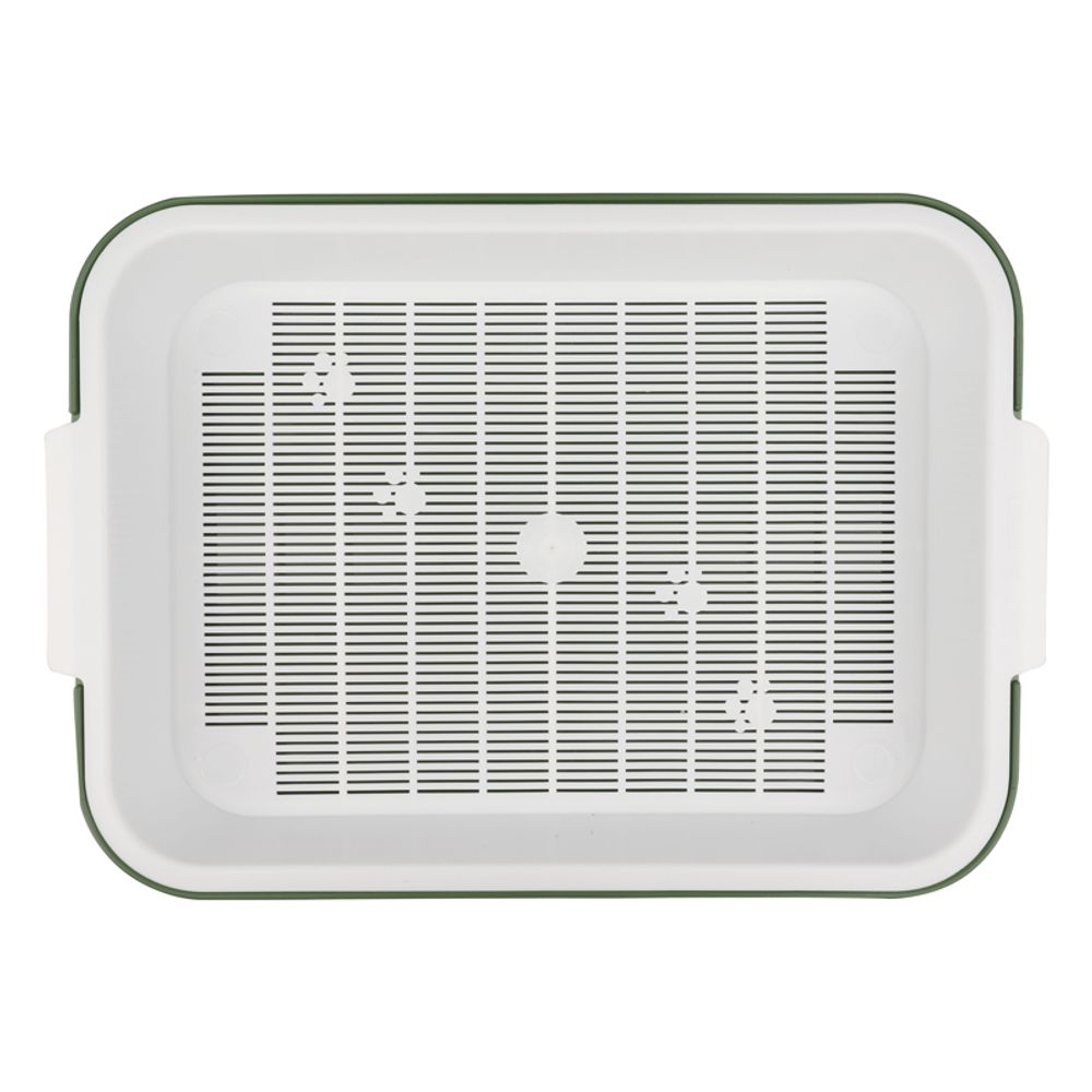 Туалет для кошек с сеткой "Эстет", темно-оливковый, 380*280*62мм, Gamma Туалет для кошек с сеткой "Эстет", темно-оливковый, 380*280*62мм, Gamma