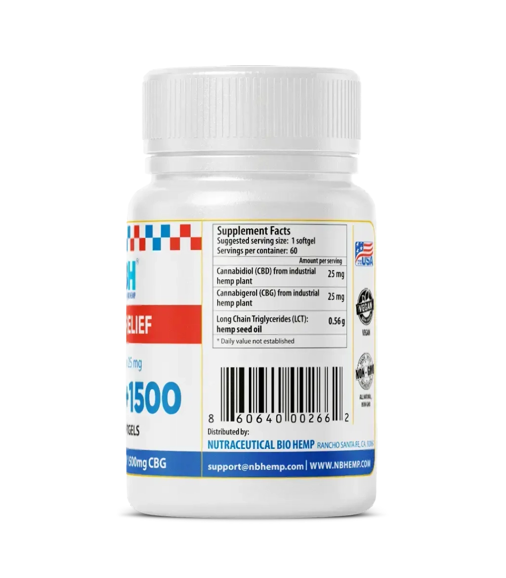 NBHemp - CBD & CBG Pain Relief 60 softgels