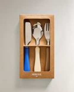 ZARA HOME ДЕТСКИЙ КОМПЛЕКТ СТОЛОВЫХ ПРИБОРОВ С СИЛИКОНОВОЙ РУЧКОЙ, РАЗНОЦВЕТНЫЙ