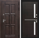 Дверь с терморазрывом входная Лабиринт ЛОНДОН ТЕРМО 02 Венге , стекло белое