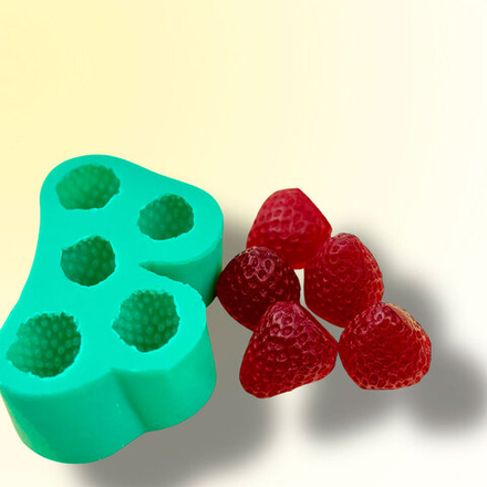 Силиконовый молд Клубнички 3Д