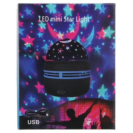 Светильник-проектор "Хрустальный волшебный шар", 10х7.2см, 3LED, RGB, авторежим, DC5V/1A, USB