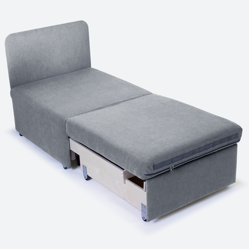 Кресло-кровать "Миник" Dream Grey (серый), купон "Хаски"
