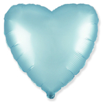 Шар фольгированный Сердце 45 см (Голубой)