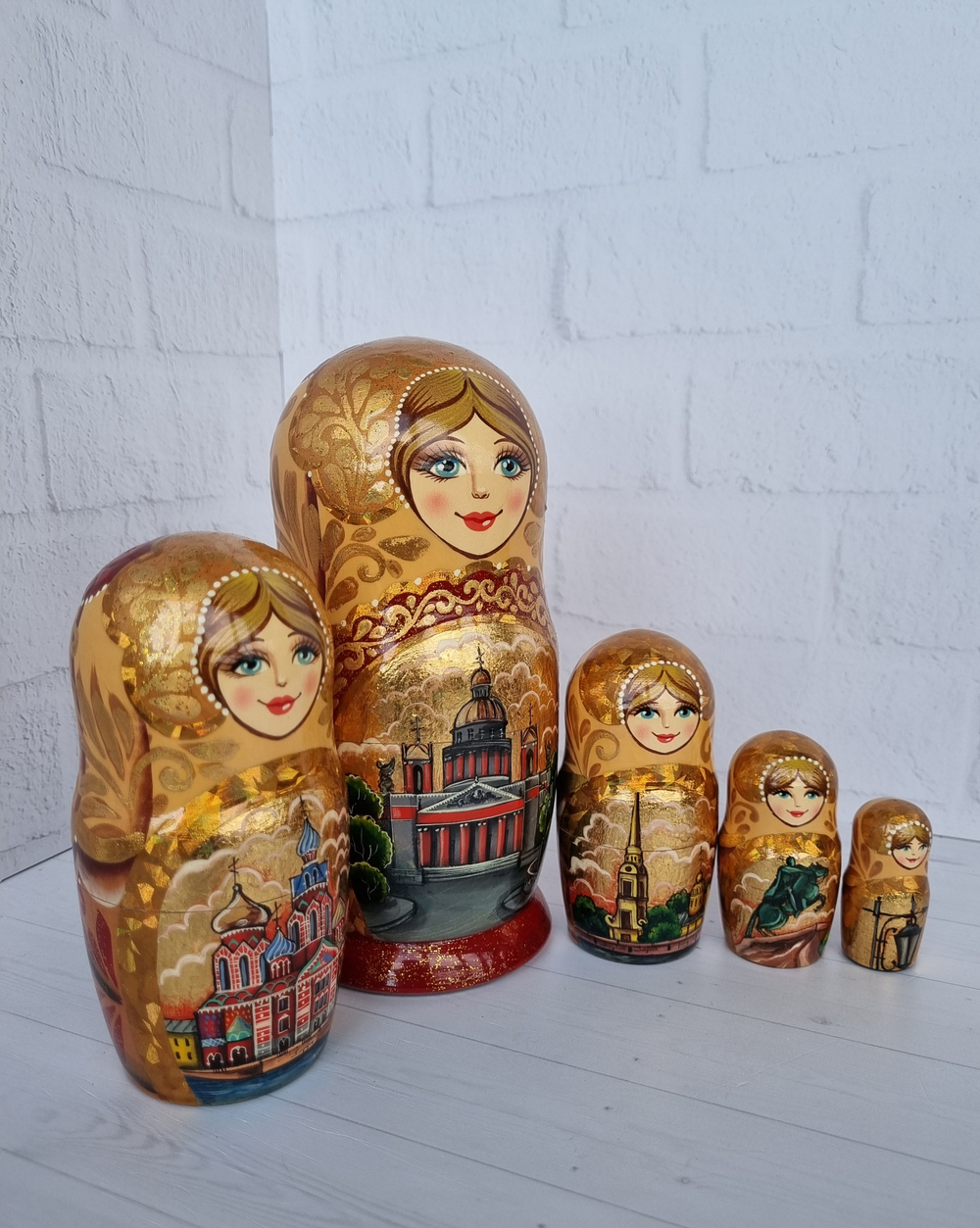 Матрёшка "Виды города" 5мест
