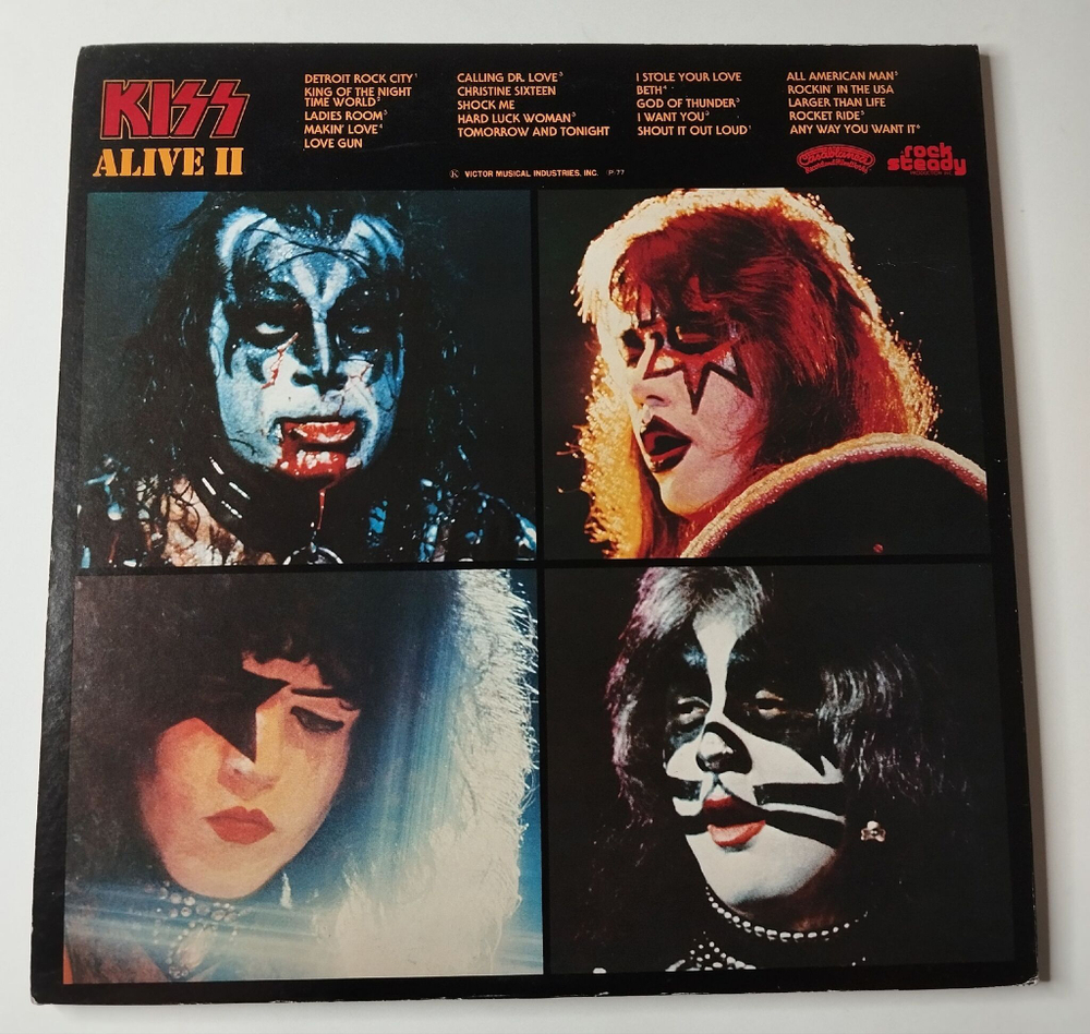 Винтажная виниловая пластинка LP Kiss Alive II (Japan 1977) (No Obi) God Of Thunder