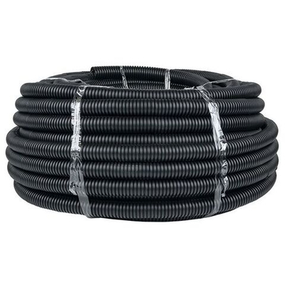 Труба гофр, ПНД с протяжкой d32 мм (25 м) черная EKF-Plast