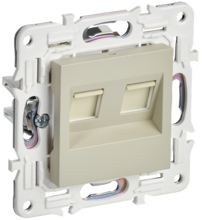 SKANDY Розетка компьютерная двойная RJ45 кат.5E SK-K03B бежевый IEK