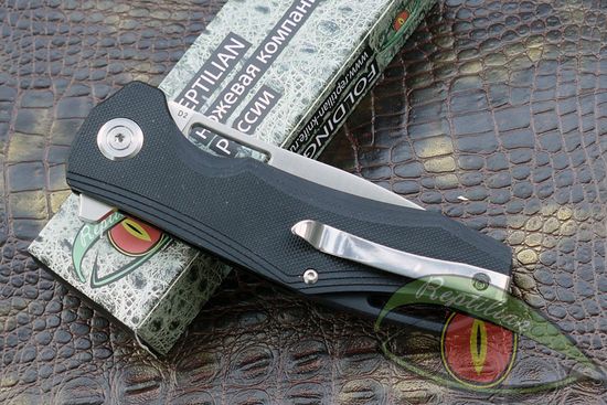 Складной нож REPTILIAN Скутум-05 c клинком из стали D2, рукоять G10