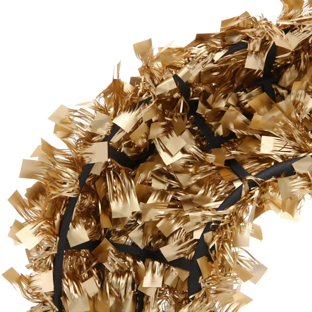 Венок декоративный TINSEL «Изящное сияние» 38 см, Шампань