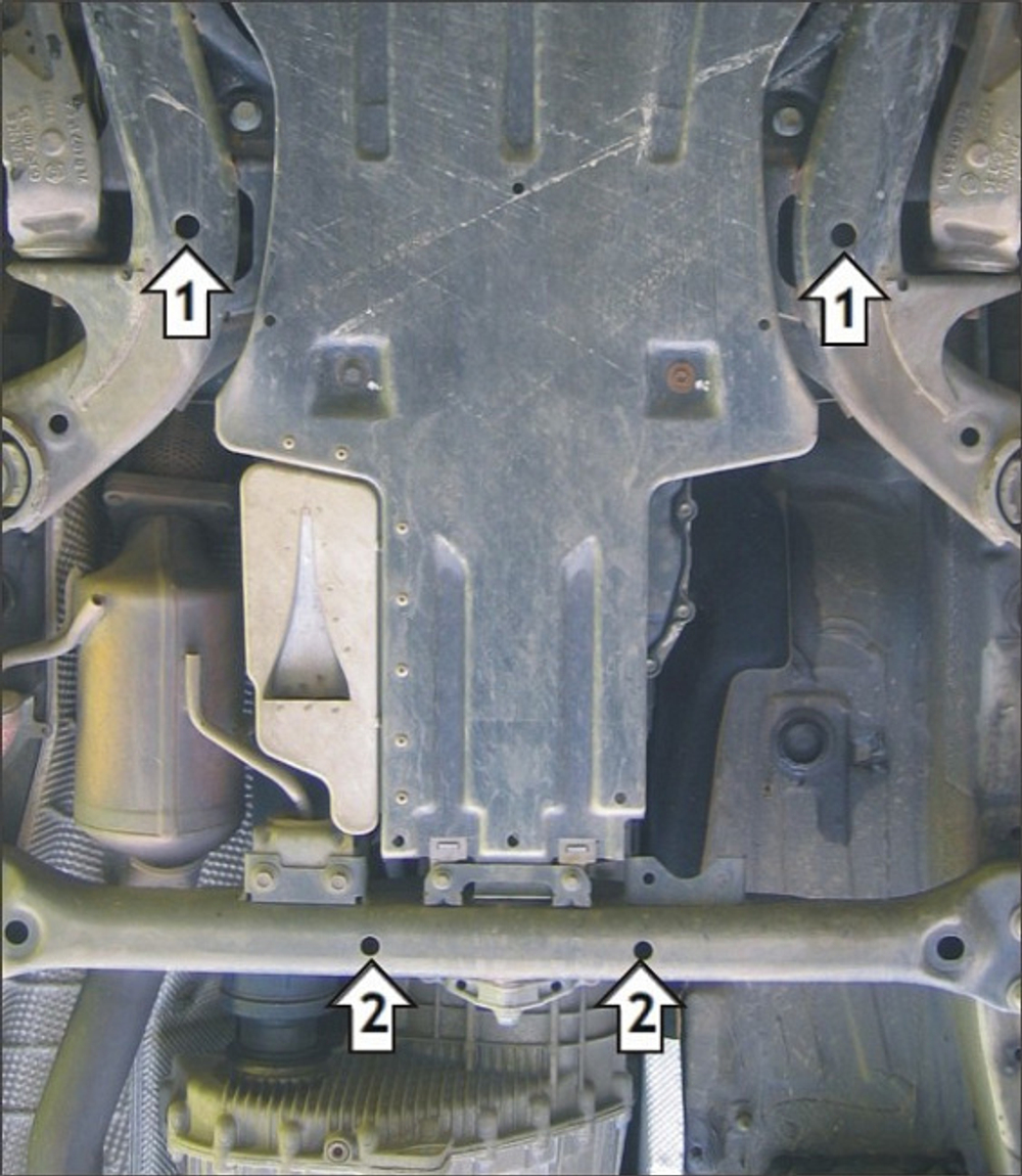 Защита КПП. 2 мм, Сталь. для Volkswagen Touareg 2002-2006, Volkswagen Touareg 2006-2010 MOTODOR.02712