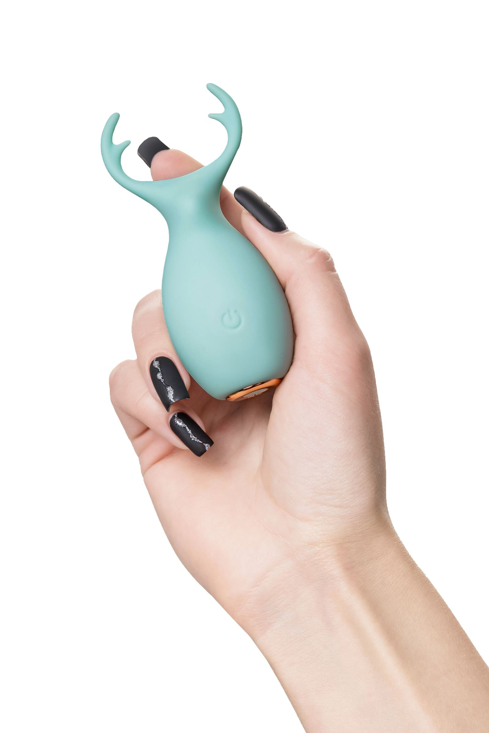 Вибратор Штучки-Дрючки, Mr. Moose, бирюзовый, силикон, 9,5 см