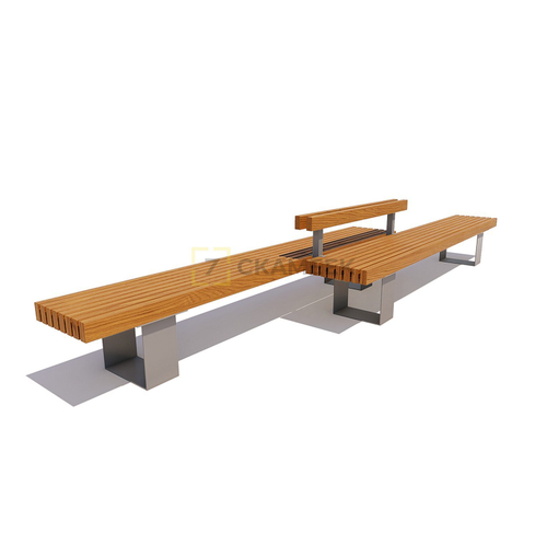 Скамейка парковая «Ростов Дабл» (4,5 м ангарская сосна)