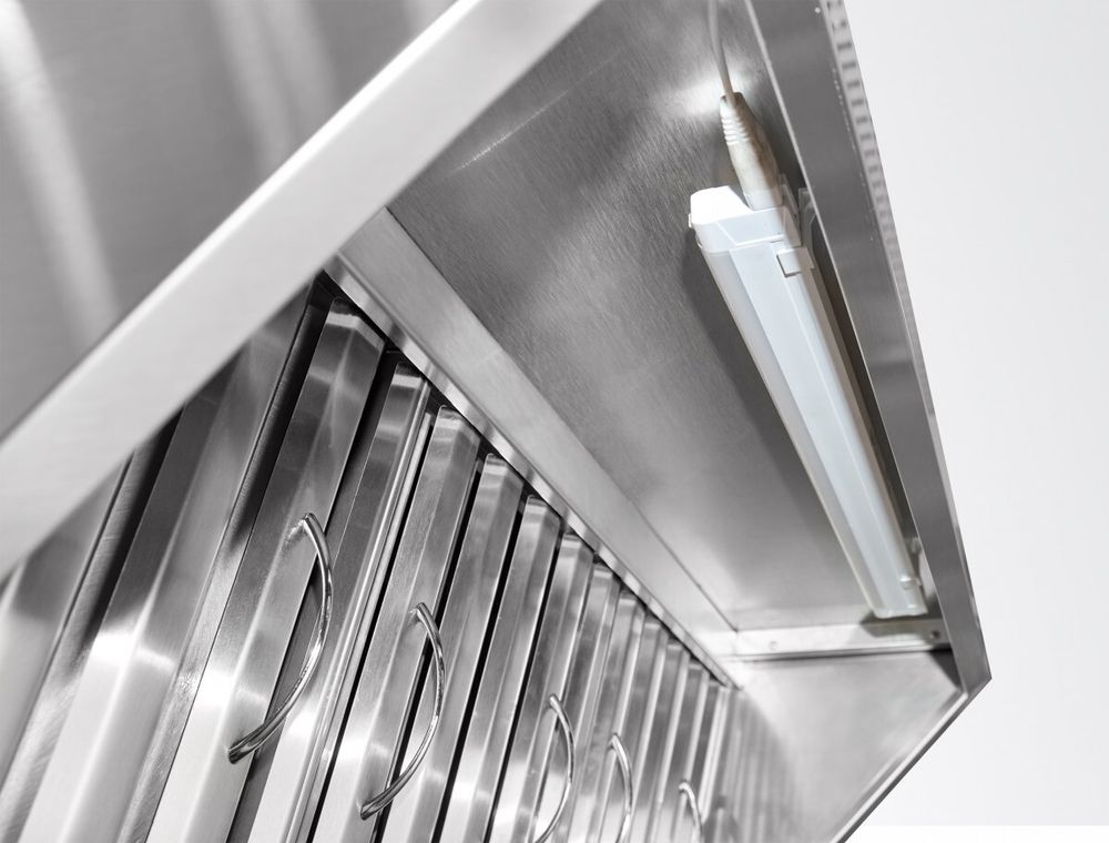 21000002816 Абат Зонт вытяжной встраиваемый ЗВВ-800П с пароконденсатором, 3 лабиринтных фильтра, 2 угольных фильтра, 1 вентилятор, для ПКА 6-1/1, ПКА 10-1/1 всех моделей (839х1049х428 мм)