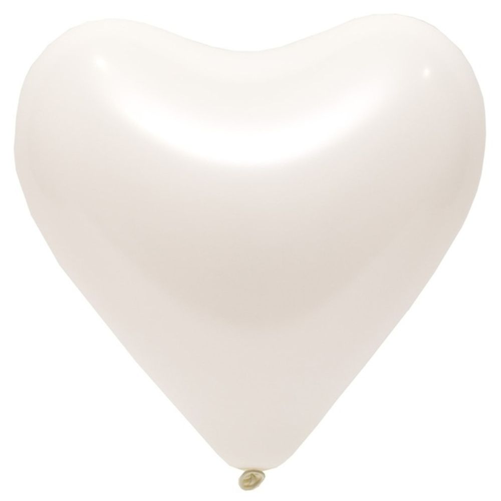 Воздушные шары сердца Эвертс, пастель белый, 50 шт. размер 12&quot; #1105-0340
