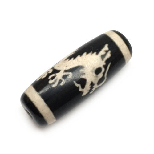 Агат Дзи "Дракон", бусины 29х10 мм