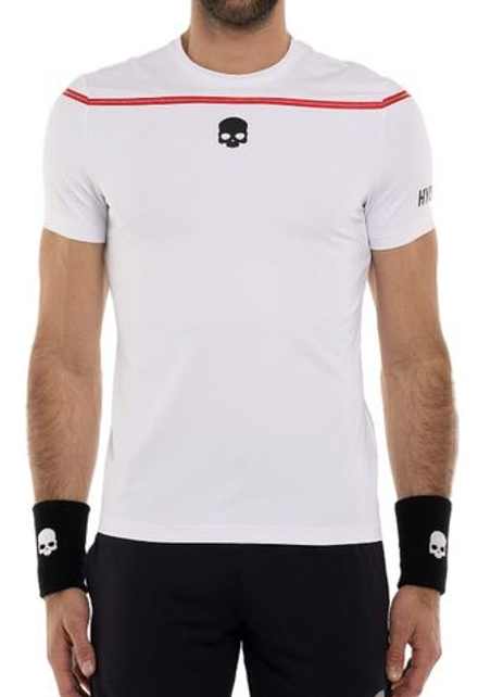 Теннисная футболка Hydrogen Tennis Zig Zag Tape T-Shirt - white/red