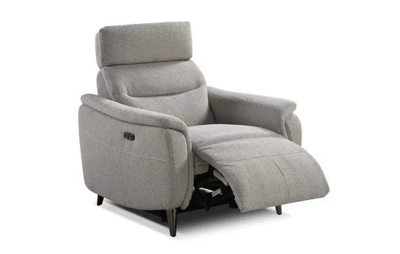 Кресло-реклайнер Level, серое букле