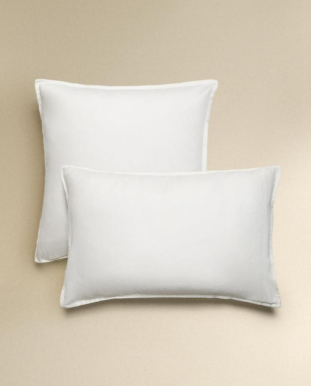 ZARA HOME ЖАККАРДОВАЯ НАВОЛОЧКА ИЗ САТИНА (300 НИТЕЙ), БЕЛЫЙ