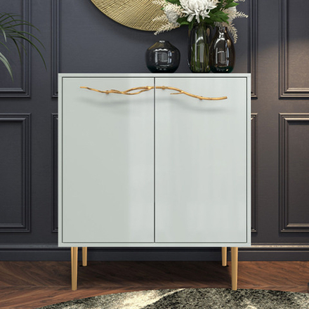 Комод Арт Колор Стайл Голд с 2 полками Серый дым