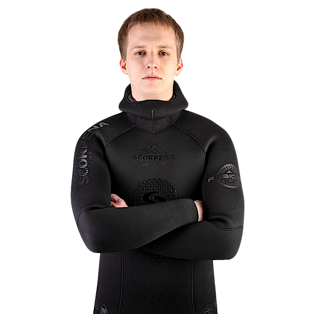 Гидрокостюм Scorpena AllBlack 7мм ОП/Н -
