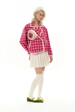 Жакет-бомбер розовый