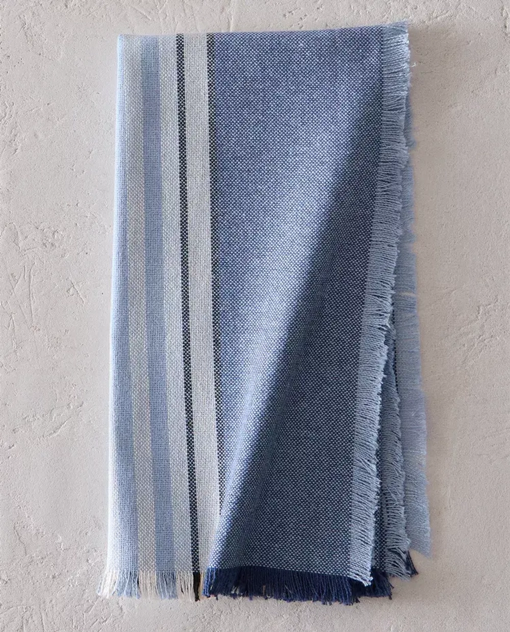 ZARA HOME ХЛОПКОВАЯ САЛФЕТКА В ПОЛОСКУ (НАБОР ИЗ 2 ШТ.), СИНИЙ