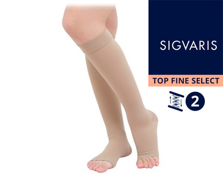 Гольфы Sigvaris Top Fine Select, 1 класс компрессии, открытый мыс